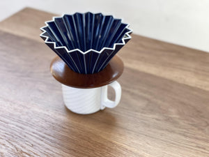 Origami Dripper (M) Navy w/ wooden stand - CIBI Origami