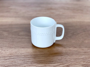 Hakusan Relief Mug F - Horizontal Dots - CIBI Hakusan Porcelain