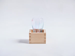 Tsugaru Vidro Sake Glass with Masu - CIBI Tsugaru Vidro