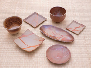 Bizen-yaki Square Plate