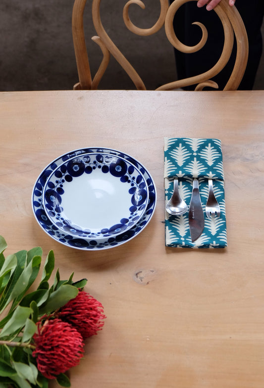 Hakusan Bloom Wreath Plate Extra Large 23.5cm