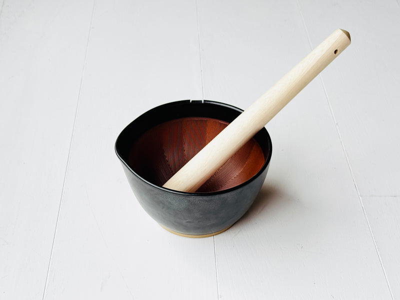 Mujun Motoshige Suri Bowl - Japanese Ceramic Mortar and Pestle
