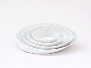 Hakusan Leaves Plate Set (4pcs) White