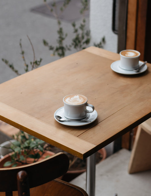 Hakusan H-Type Coffee Cup and Saucer White