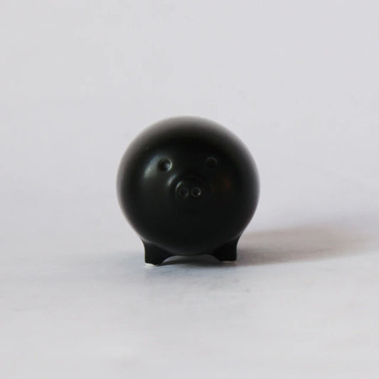Hakusan Ornament Pig Black Matte