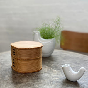 Magewappa Wooden Bento Box Ume plum flower 2 layers