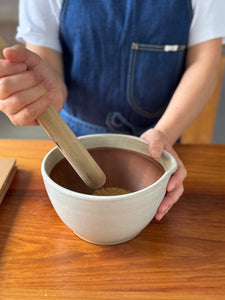 Mujun Motoshige Suri Bowl - Japanese Ceramic Mortar and Pestle