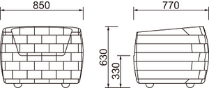 Tendo Mokko Kashiwado Chair (S-7165SG-NT)