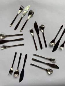 Sori Yanagi Stainless Steel Table 6P Setting (K,F,S 18 pieces)