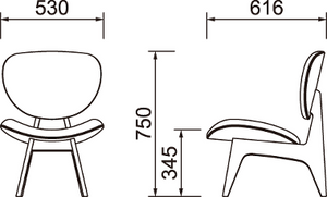 Tendo Mokko CHU-ZAISU Medium Low Chair