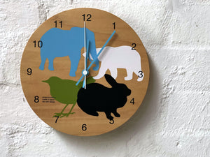 Lemnos Wall Clock - Animals - CIBI Lemnos