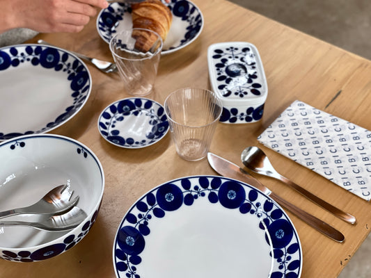 Hakusan Bloom Plate Set (4 pcs / 24 pcs) - CIBI Hakusan Porcelain