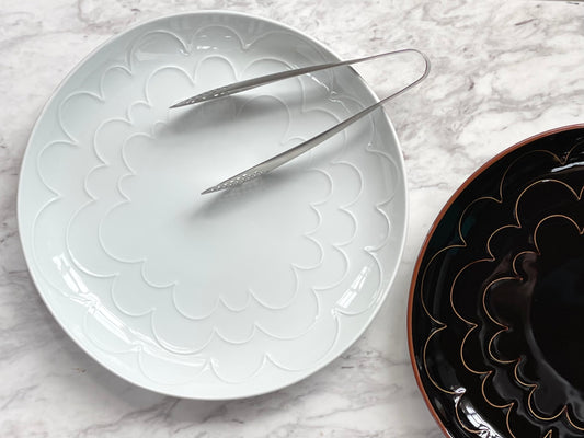 Hakusan Shell Flower Platter - CIBI Hakusan Porcelain