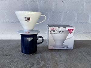 Hario V60 White Ceramic Coffee Dripper 02 Cup - CIBI Hario