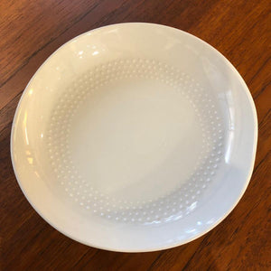 Hakusan White Shell Plate Circle Dot - CIBI Hakusan Porcelain