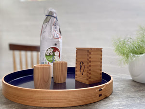 Magewappa - Akita-sugi(Cedar) Wooden Sake Set (3pcs) - CIBI Odate Kougei Sha