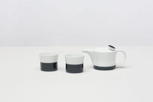 Hakusan Asanoito Hemp Thread Tea Set Indigo (3pcs) - CIBI Hakusan Porcelain