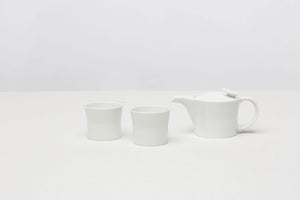 Hakusan Asanoito Hemp Thread Tea Set White (3pcs) - CIBI Hakusan Porcelain