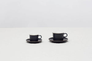 Hakusan Onest Navy Coffee Cup and Saucer - CIBI Hakusan Porcelain