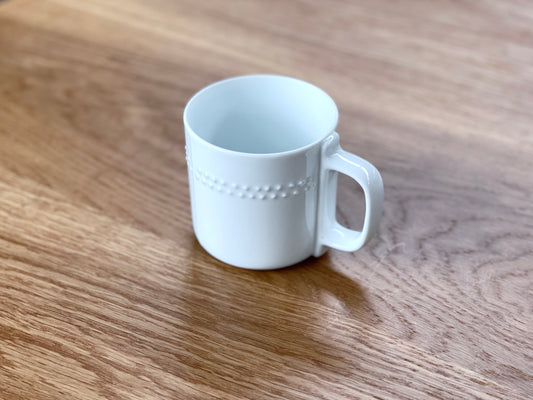 Hakusan Relief Mug F - Horizontal Dots - CIBI Hakusan Porcelain