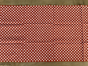 Kamawanu Tenugui - Square Red & White "Ichimatsu" - CIBI Kamawanu