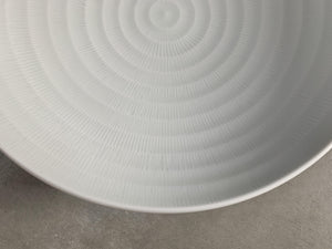Hakusan Kanna Bori Plate Tochiri Whirlpool Large - CIBI Hakusan Porcelain