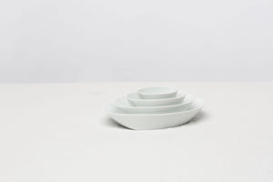 Hakusan Leaves Plate Set (4pcs) White - CIBI Hakusan Porcelain