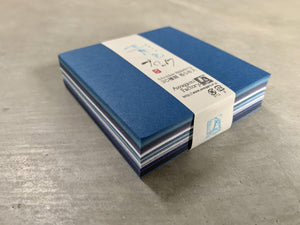 Awagami hand-dyed Indigo blue paper block - CIBI Awagami factory